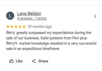 Google review from Lana Weldon mentioning Barry Western